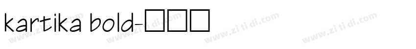kartika bold字体转换